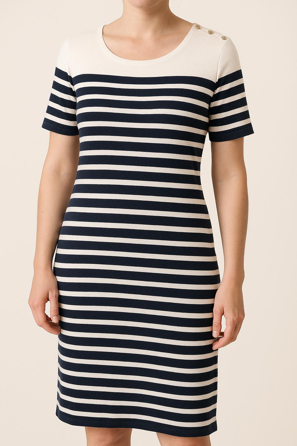 Robe Longue Bleue et Blanche - Taille L/40 de la marque Caroll | PARAD27498 - Vendu par Paradigme - Image 1