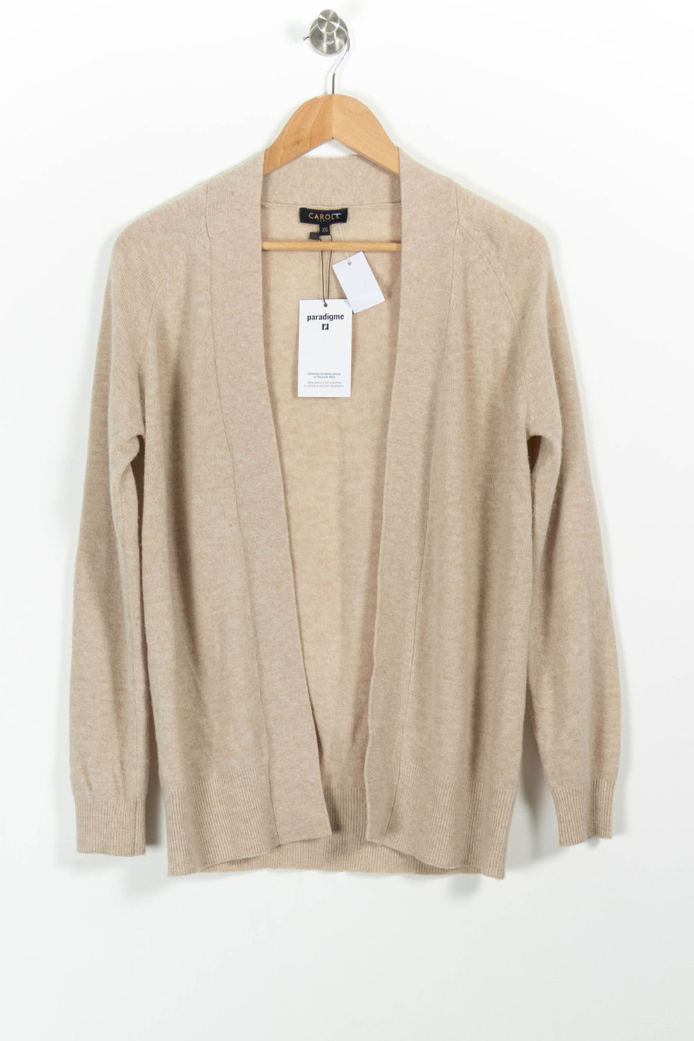 Cardigan Beige - Taille XS/34 de la marque Caroll | PARAD27506 - Vendu par Paradigme - Image 2