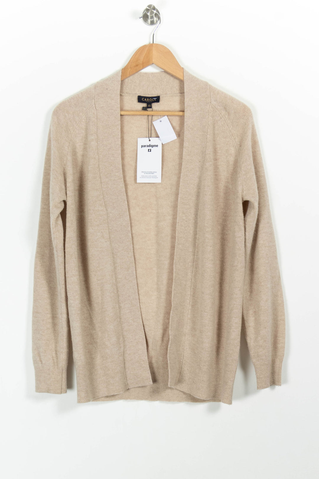 Cardigan Beige - Taille XS/34 de la marque Caroll | PARAD27506 - Vendu par Paradigme - Image 2
