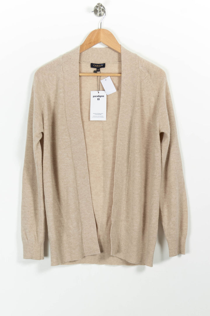 Cardigan Beige - Taille XS/34 de la marque Caroll | PARAD27506 - Vendu par Paradigme - Image 2