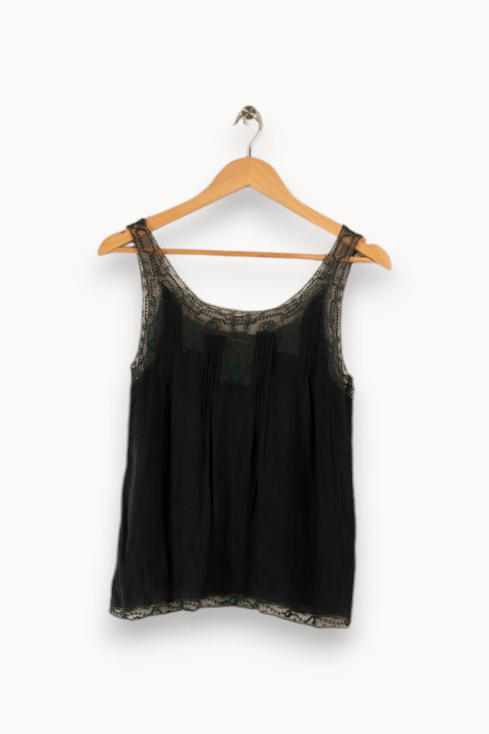 Top vert avec dentelle de la marque Bérénice | PARAD27582 - Vendu par Paradigme - Image 1