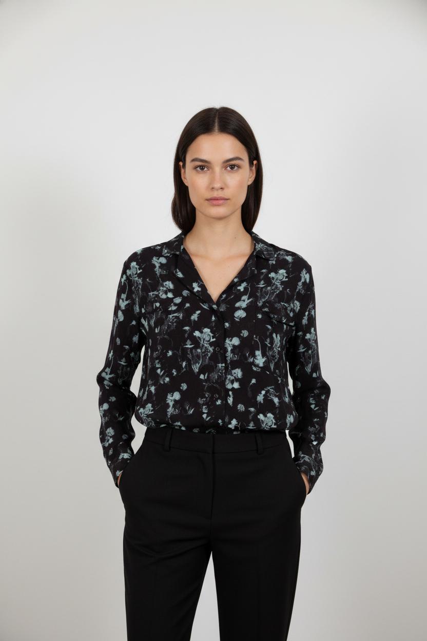 Chemise bleue à motifs - Taille S/36