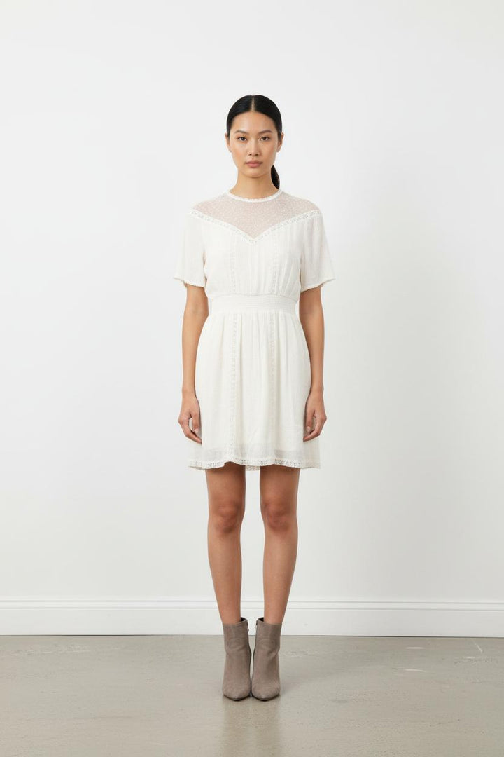 Robe blanche avec dentelle - Taille M/38
