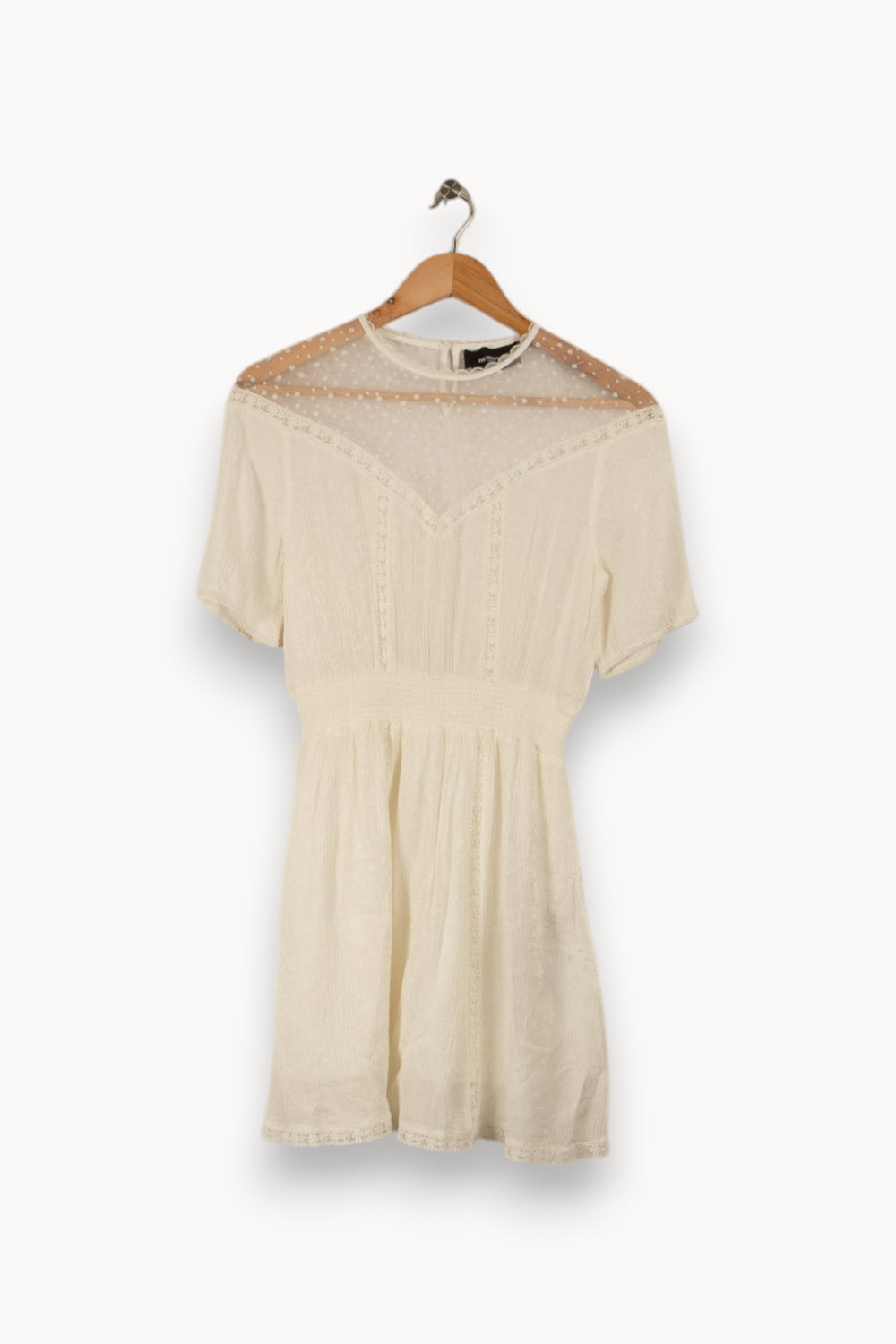 Robe blanche avec dentelle de la marque The Kooples | PARAD27595 - Vendu par Paradigme - Image 1