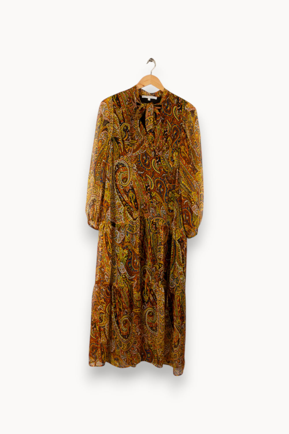 Robe longue jaune à motifs de la marque La Fée Maraboutée | PARAD27611 - Vendu par Paradigme - Image 1
