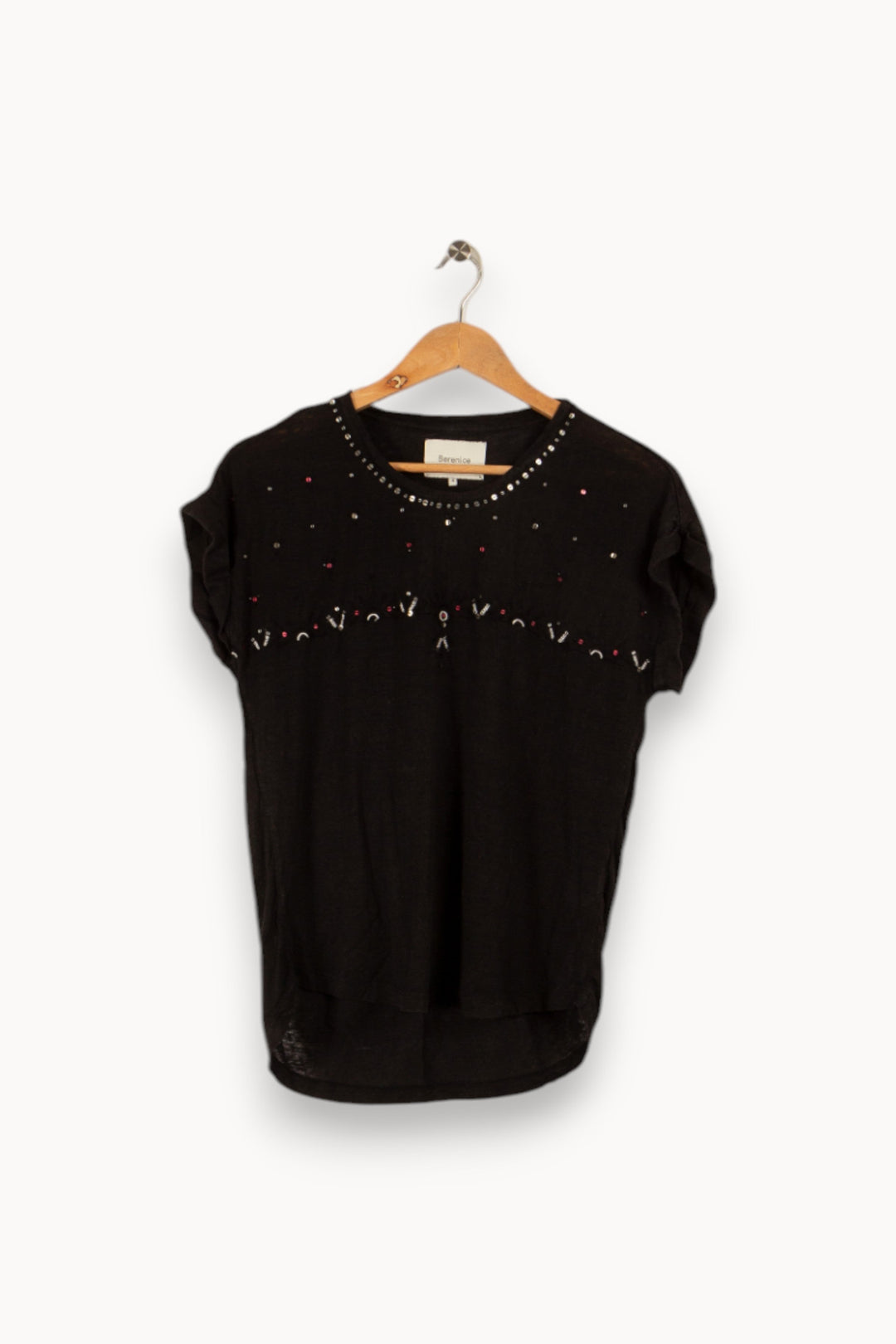 T shirt noir avec détails - Taille S/36