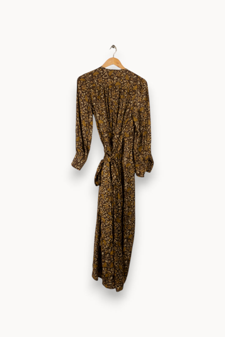 Robe longue marron à motifs de la marque Gerard Darel | PARAD27614 - Vendu par Paradigme - Image 3