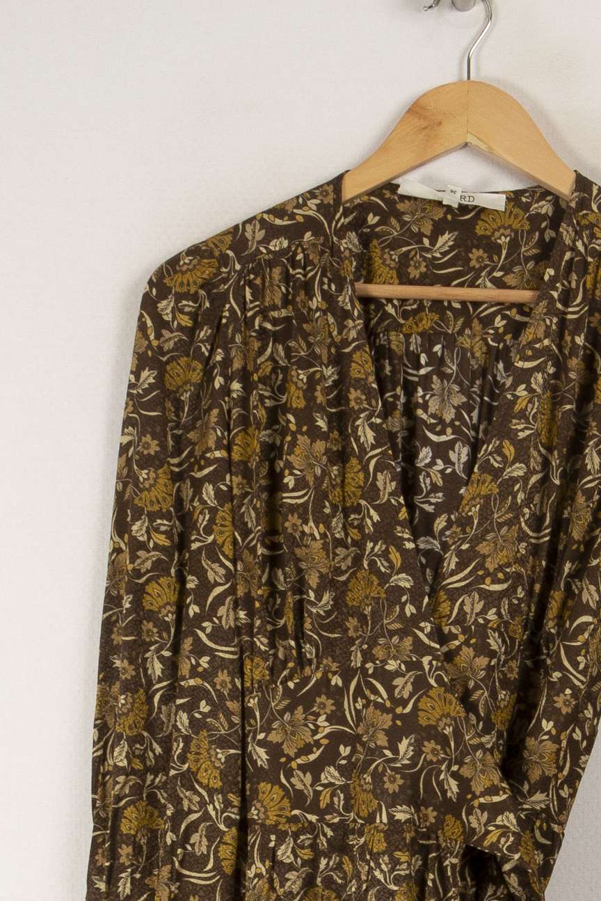Robe longue marron à motifs de la marque Gerard Darel | PARAD27614 - Vendu par Paradigme - Image 2