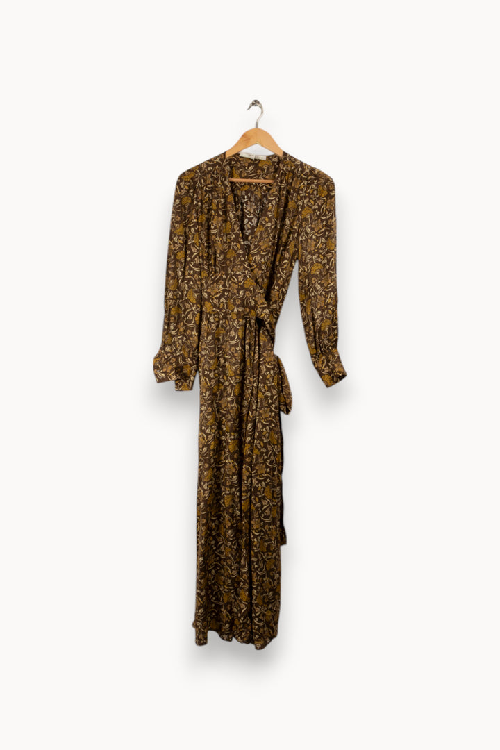 Robe longue marron à motifs de la marque Gerard Darel | PARAD27614 - Vendu par Paradigme - Image 1