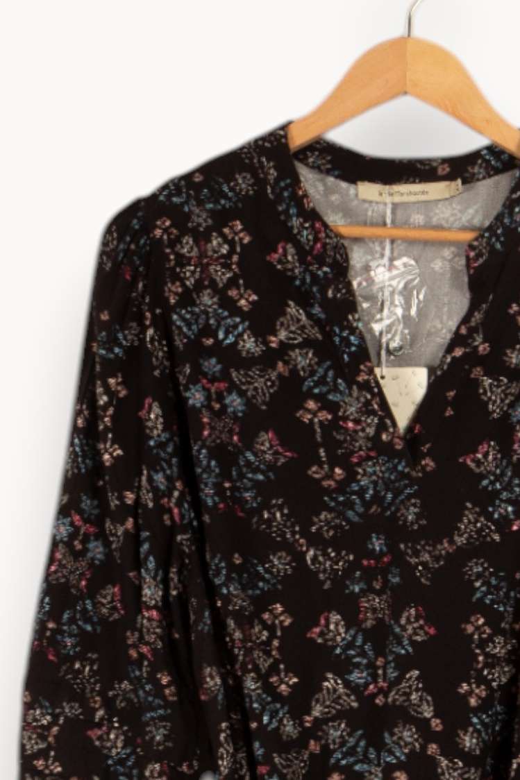 Robe longue noire à motifs - Taille XXL/44