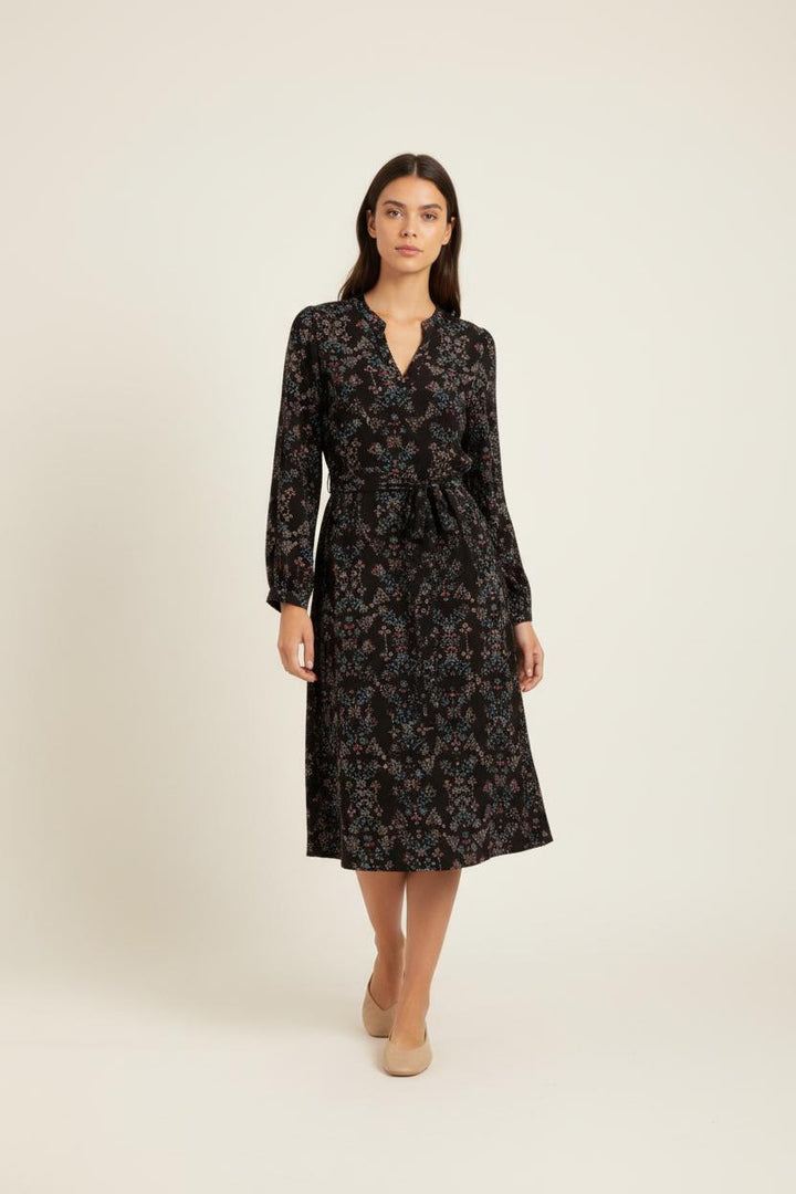 Robe longue noire à motifs - Taille XXL/44