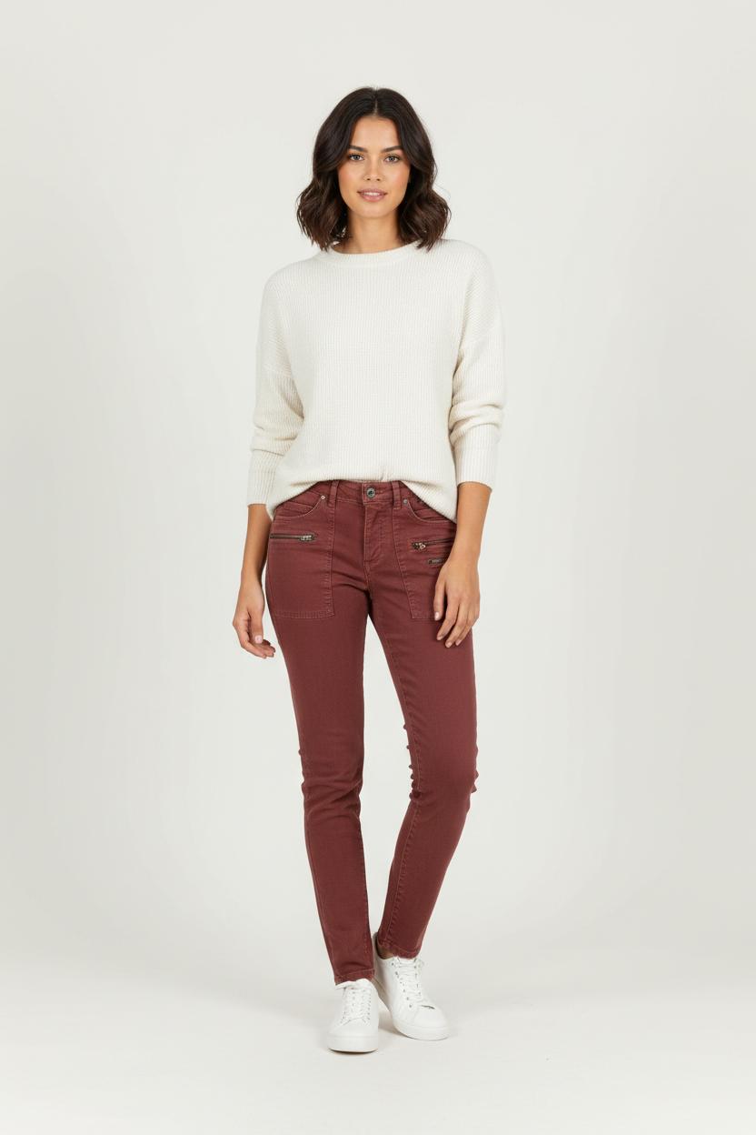 Jean Bordeaux - Taille XS/34 de la marque IKKS | PARAD27629 - Vendu par Paradigme - Image 1