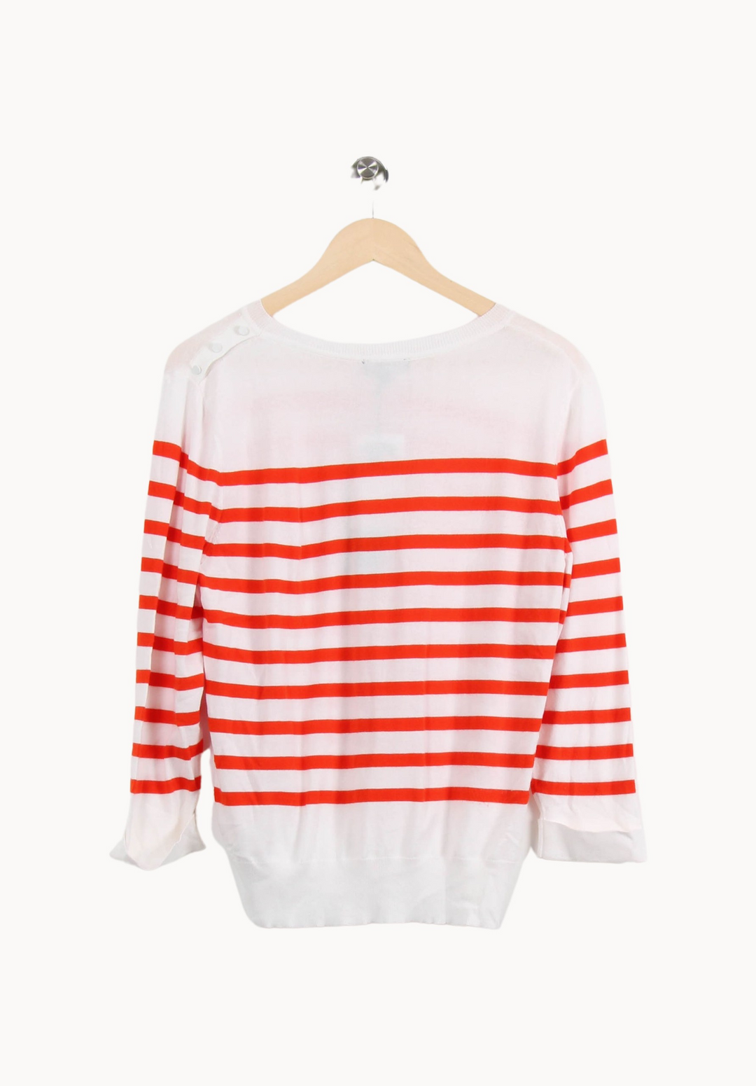 Pull Blanc et Orange - Taille L/40 de la marque Caroll | PARAD27680 - Vendu par Paradigme - Image 4