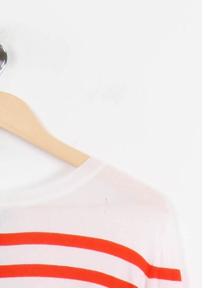 Pull Blanc et Orange - Taille L/40 de la marque Caroll | PARAD27680 - Vendu par Paradigme - Image 3
