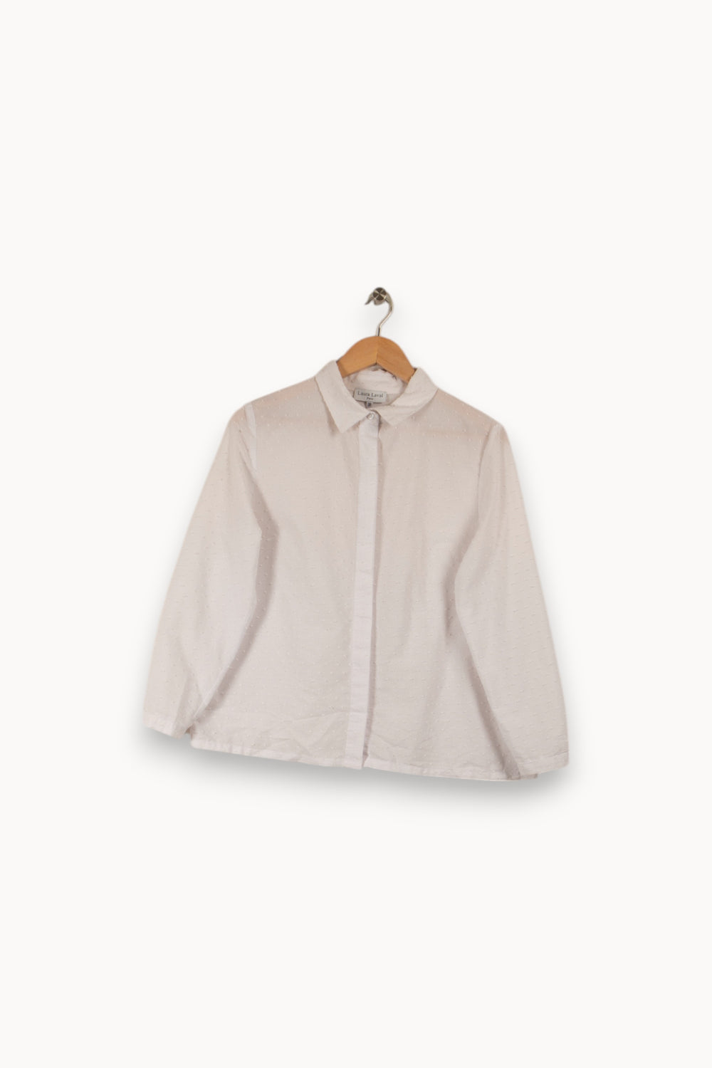Chemise blanche avec détails de la marque Laura Laval | PARAD27683 - Vendu par Paradigme - Image 1