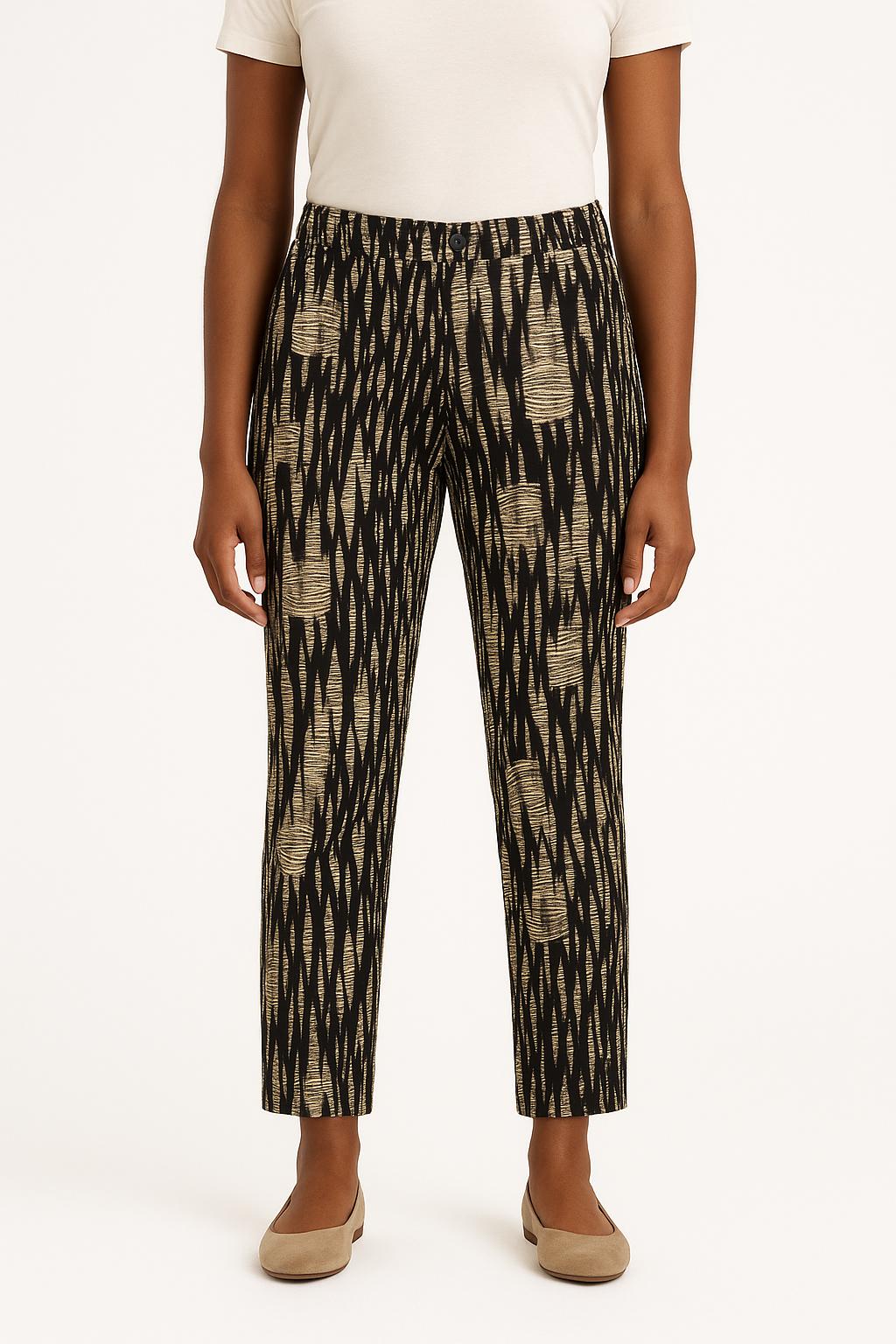 Pantalon Noir et Beige - Taille M/38 de la marque La Fée Maraboutée | PARAD27684 - Vendu par Paradigme - Image 1