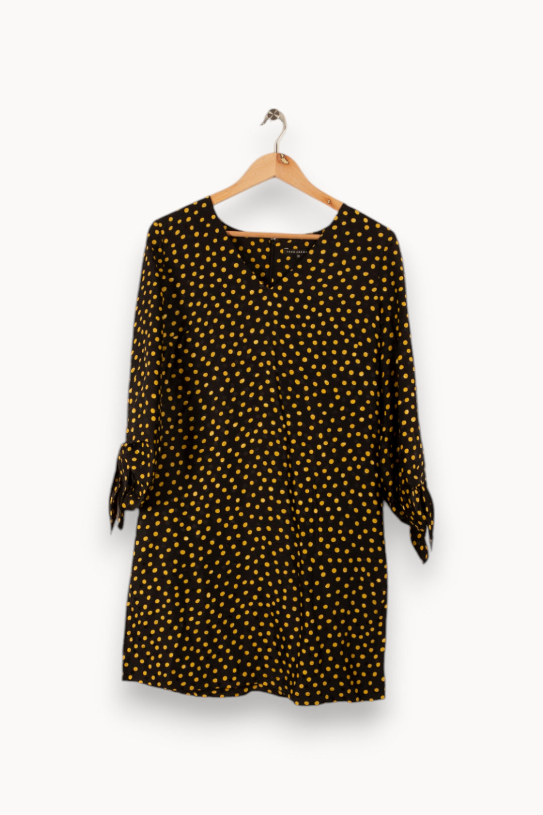 Robe noire à pois jaune - Taille M/38