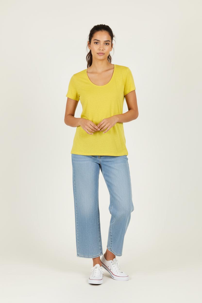 T-shirt jaune - Taille XS/34