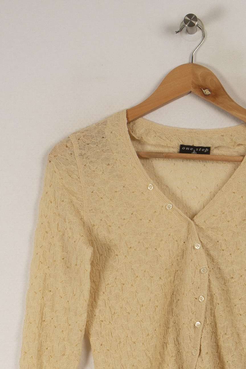 Cardigan beige de la marque One Step | PARAD27725 - Vendu par Paradigme - Image 1