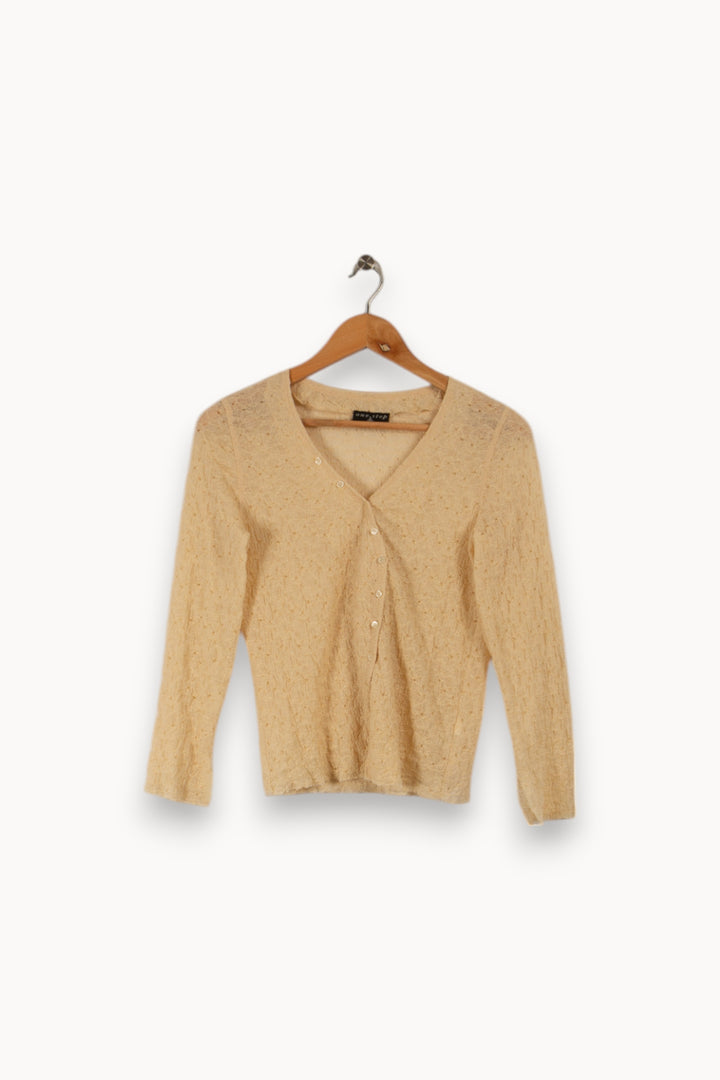 Cardigan beige de la marque One Step | PARAD27725 - Vendu par Paradigme - Image 2
