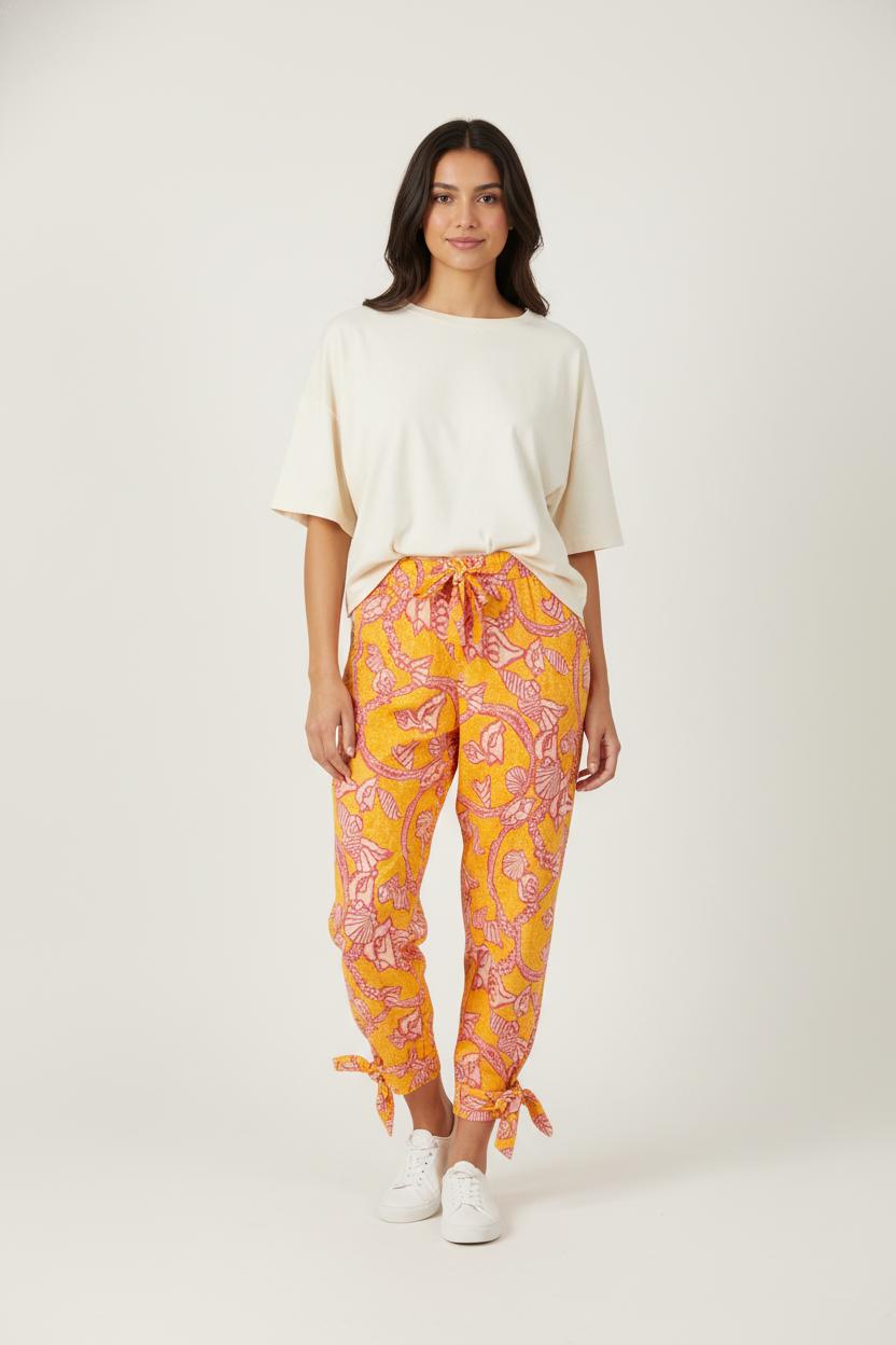Pantalon jaune et rose - Taille S/36