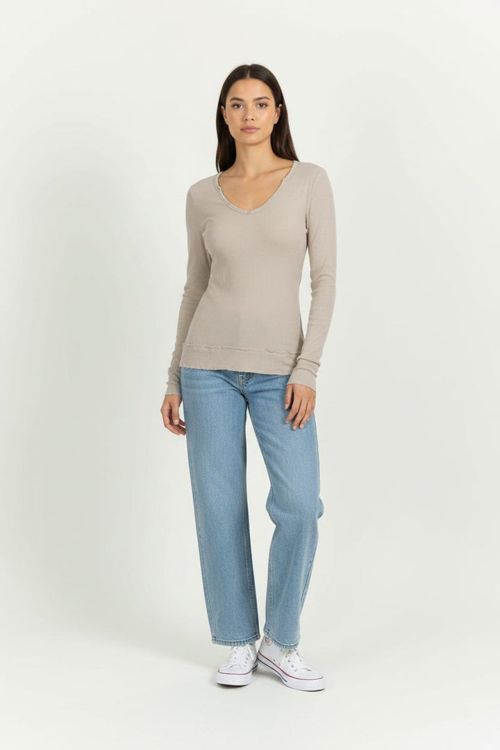 Tee-shirt manches longues Beige - Taille XS/34 de la marque Bérénice | PARAD27788 - Vendu par Paradigme - Image 1
