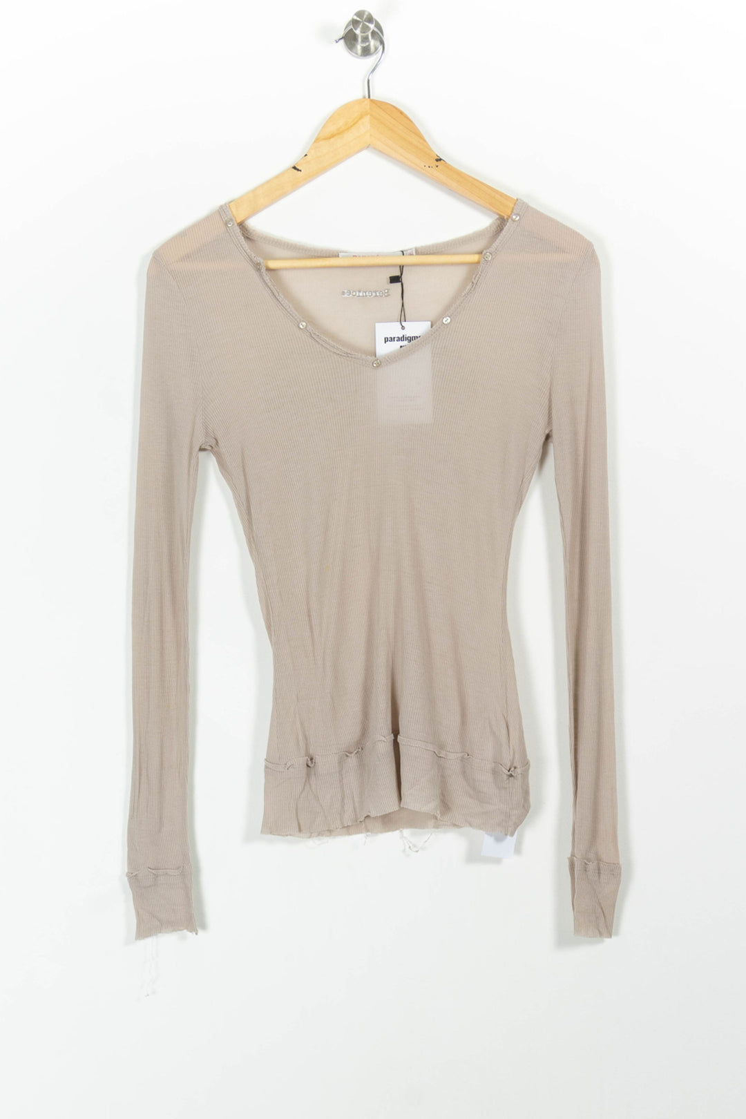 Tee-shirt manches longues Beige - Taille XS/34 de la marque Bérénice | PARAD27788 - Vendu par Paradigme - Image 2