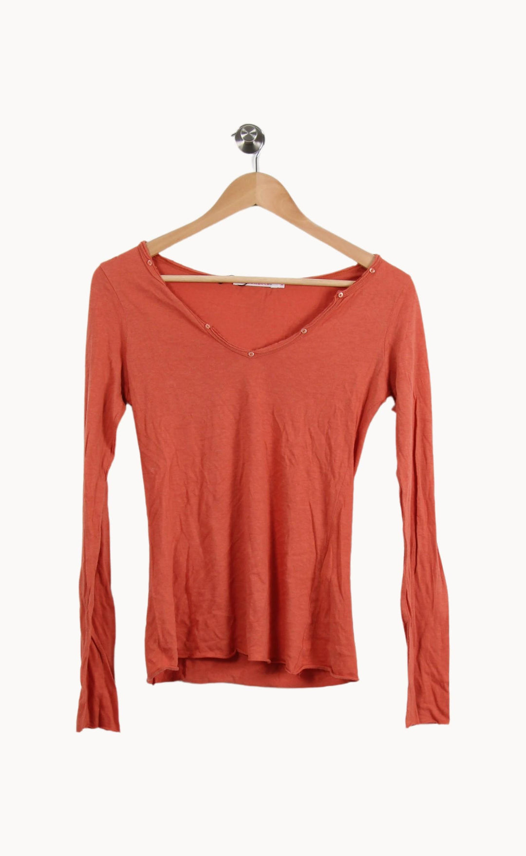 T-shirt Manches Longues Orange - Taille XS/34 de la marque Bérénice | PARAD27797 - Vendu par Paradigme - Image 2