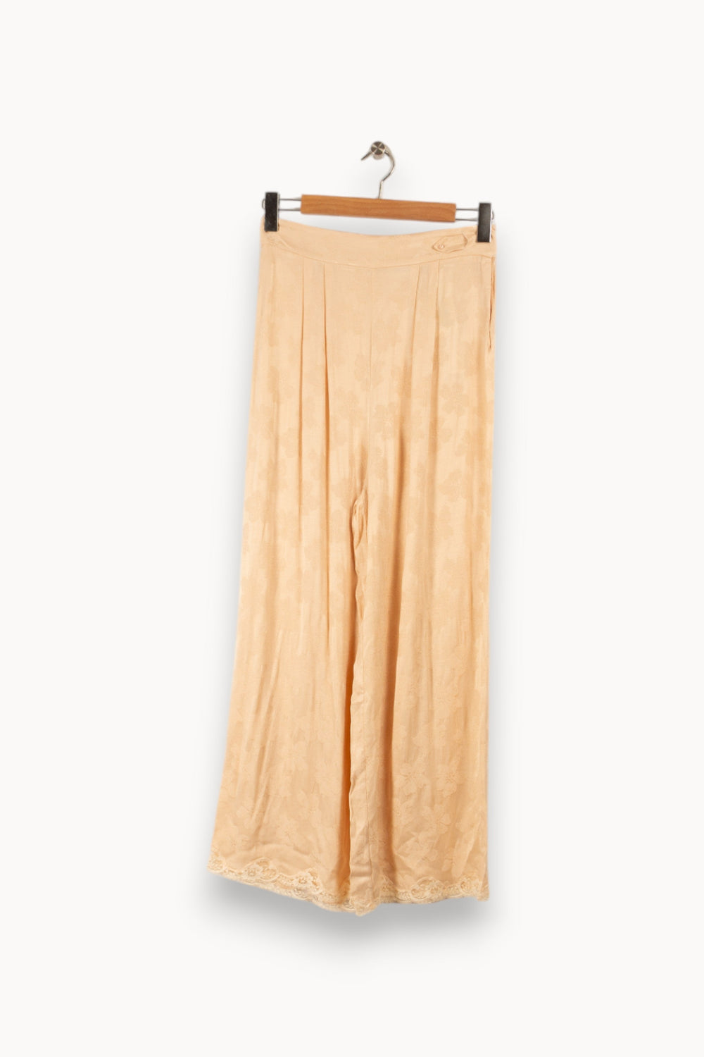 Pantalon beige satiné - Taille L/40