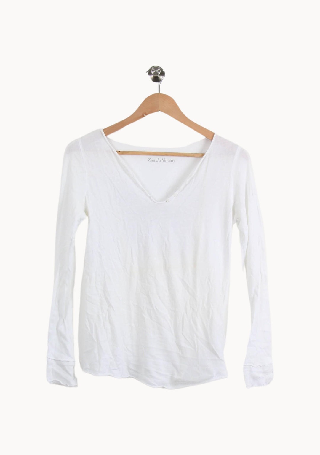 Tee-shirt Blanc - Taille XS/34 de la marque Zadig&Voltaire | PARAD27838 - Vendu par Paradigme - Image 2