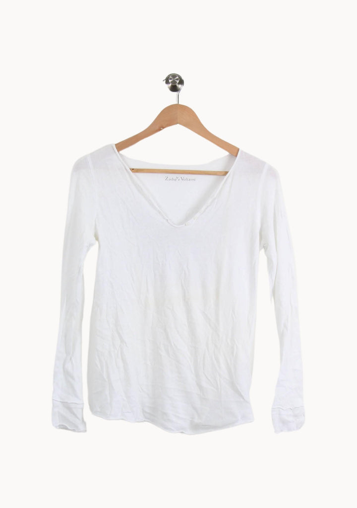 Tee-shirt Blanc - Taille XS/34 de la marque Zadig&Voltaire | PARAD27838 - Vendu par Paradigme - Image 2