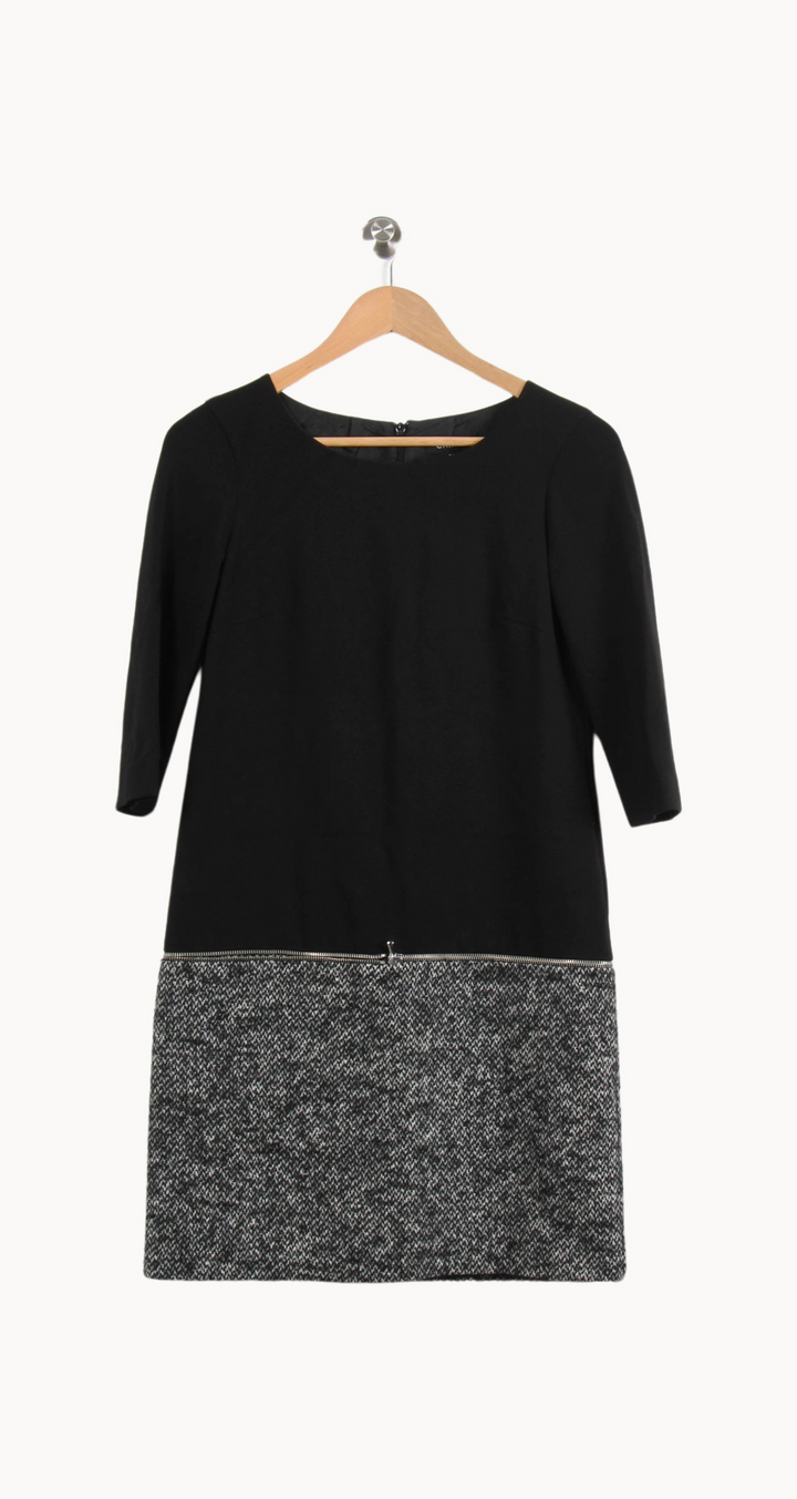 Robe Droite Noire et Grise - Taille S/36 de la marque Caroll | PARAD27843 - Vendu par Paradigme - Image 2