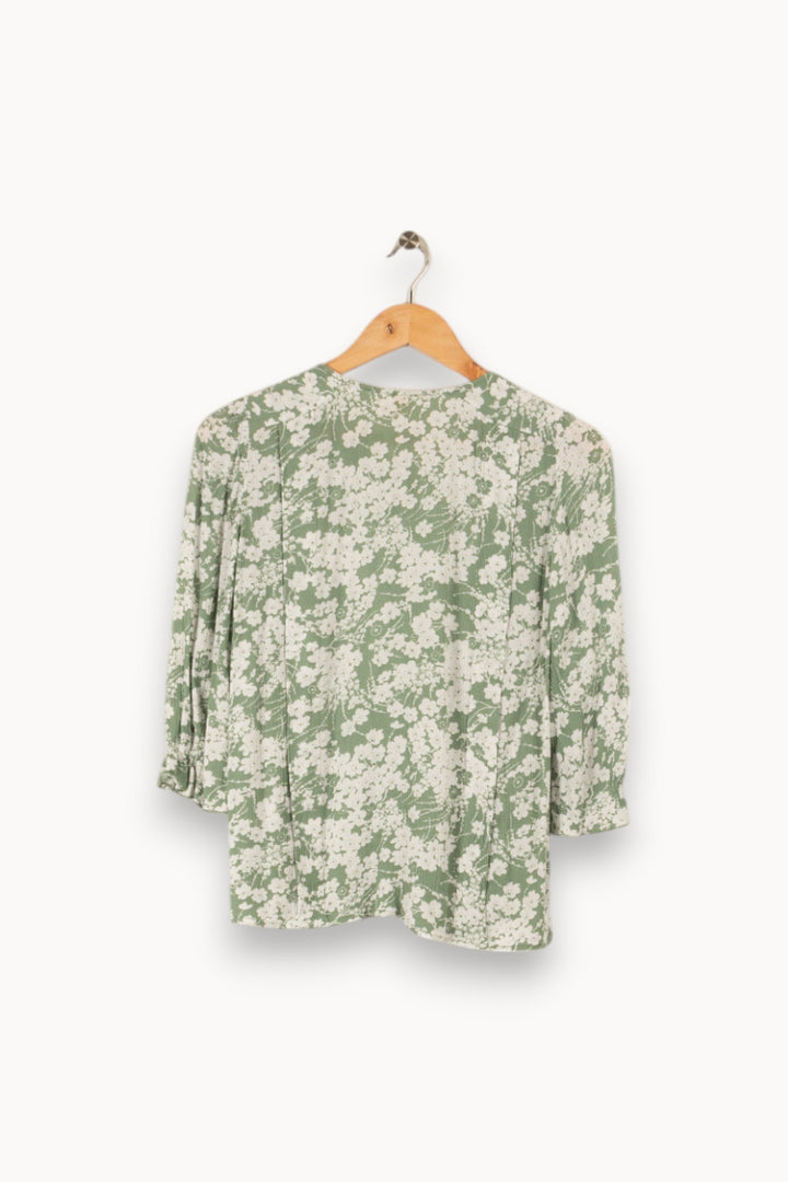 Blouse vert et blanc - Taille XS/34