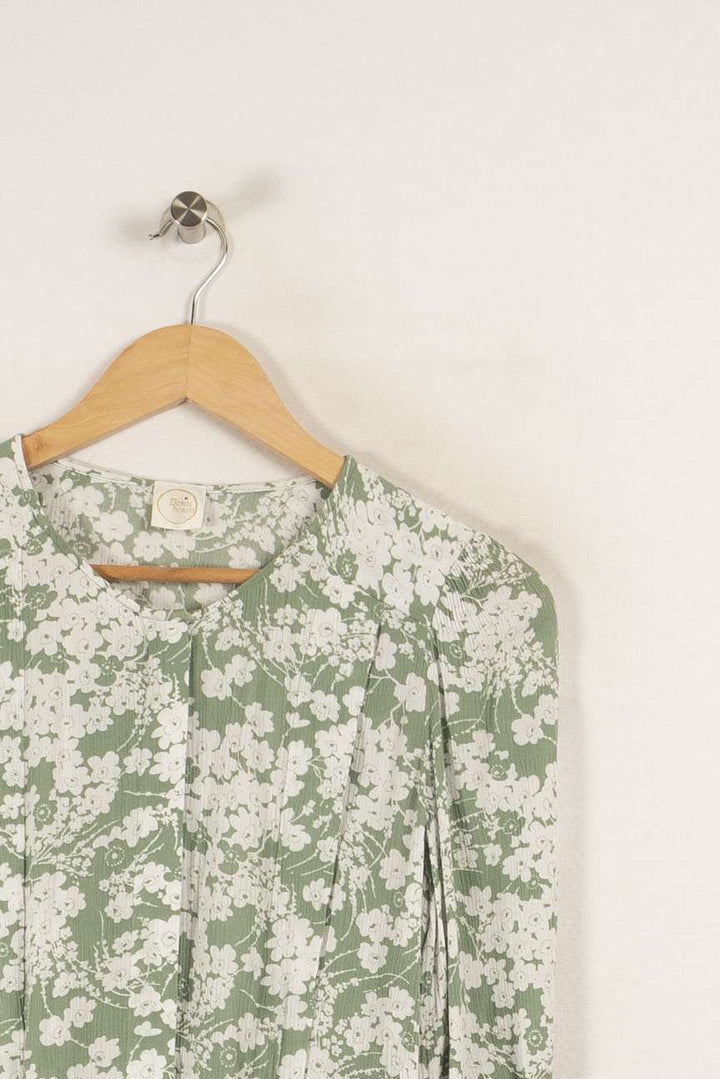Blouse vert et blanc - Taille XS/34