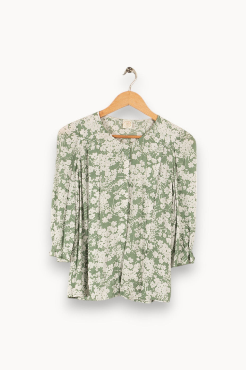 Blouse vert et blanc - Taille XS/34