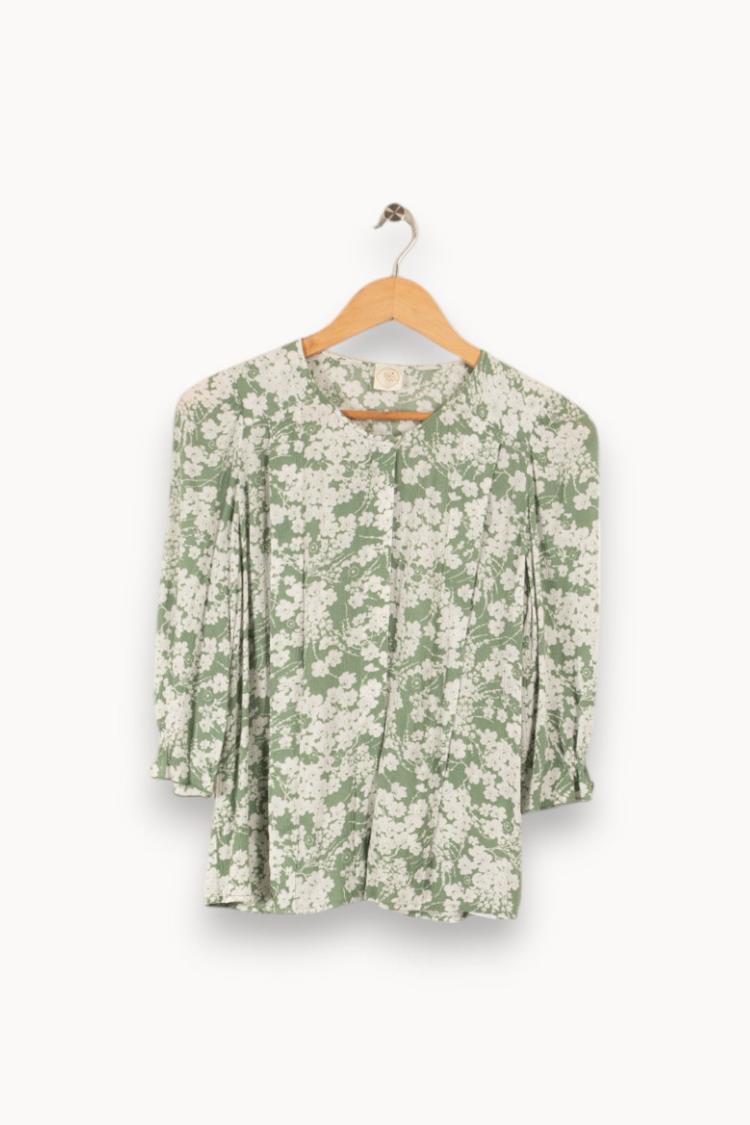 Blouse vert et blanc - Taille XS/34