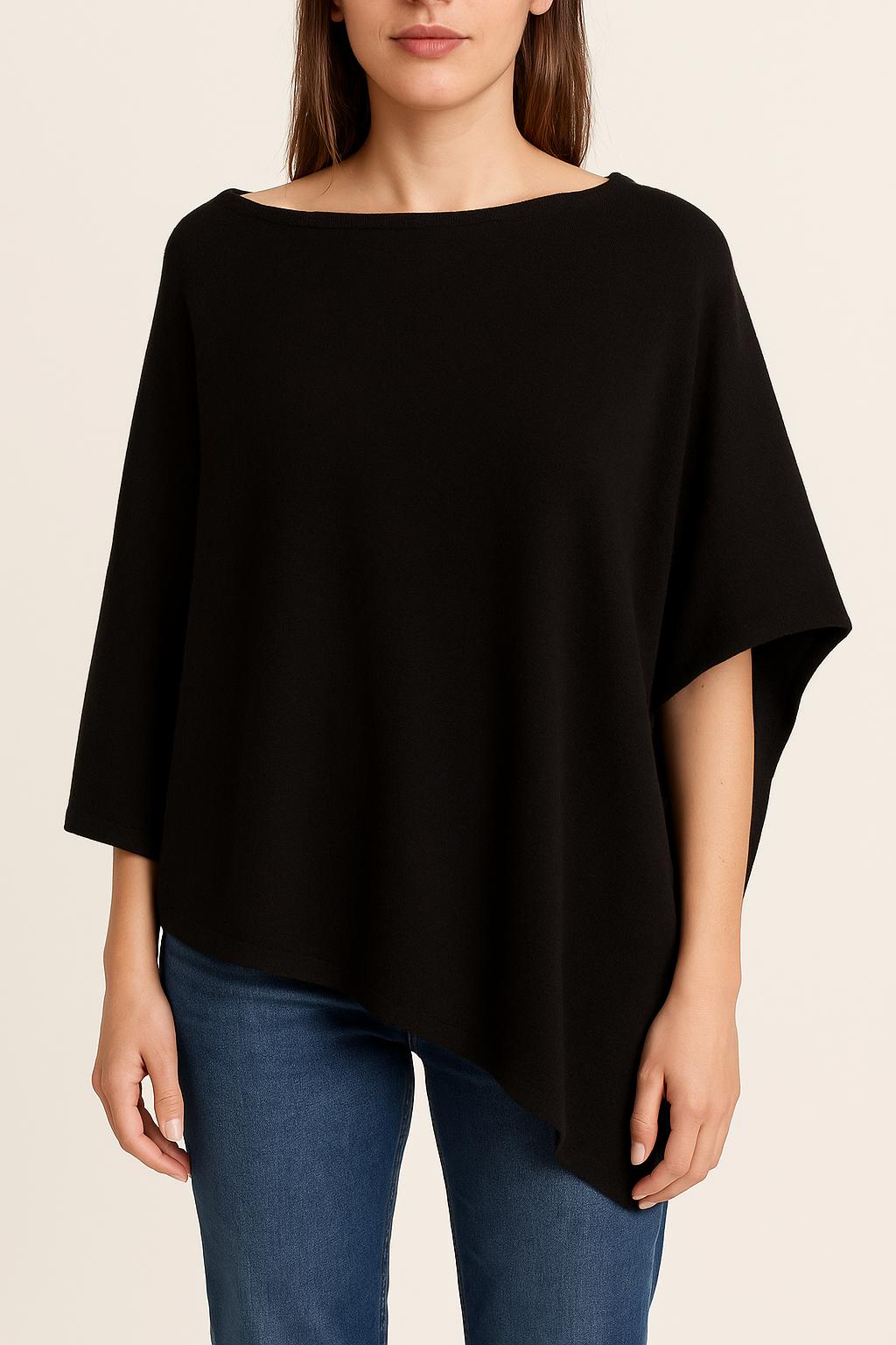 Poncho Noir - Taille T.U. de la marque Eric Bompard | PARAD27892 - Vendu par Paradigme - Image 1