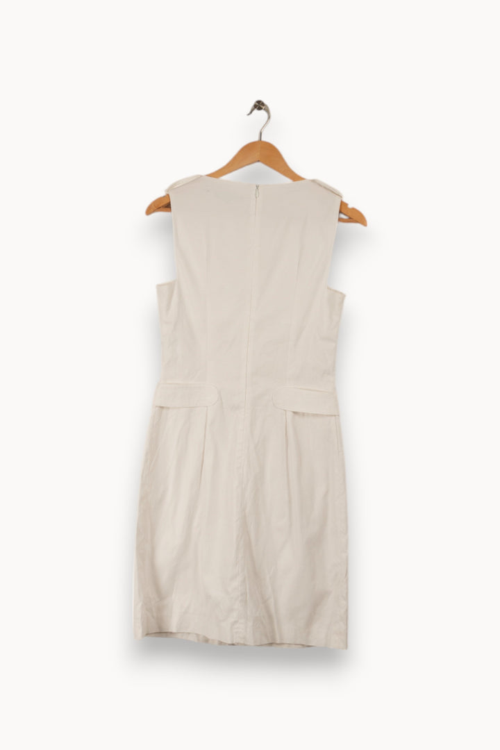 Robe Blanc de la marque Tara Jarmon | PARAD27919 - Vendu par Paradigme - Image 3