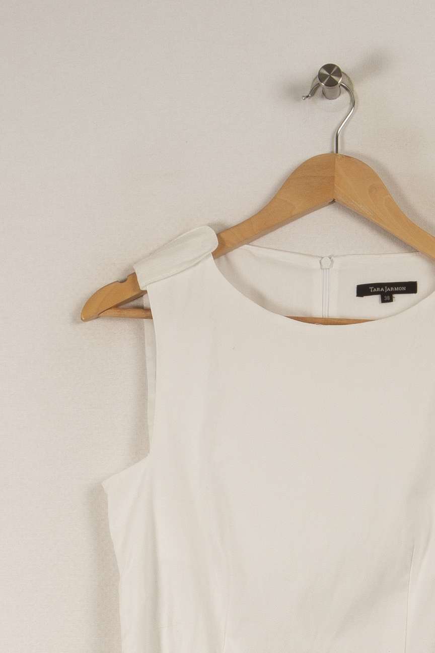 Robe Blanc de la marque Tara Jarmon | PARAD27919 - Vendu par Paradigme - Image 2