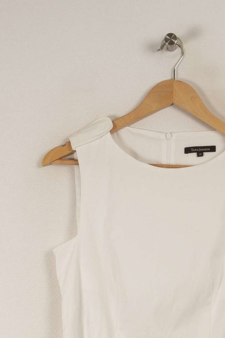 Robe Blanc de la marque Tara Jarmon | PARAD27919 - Vendu par Paradigme - Image 2