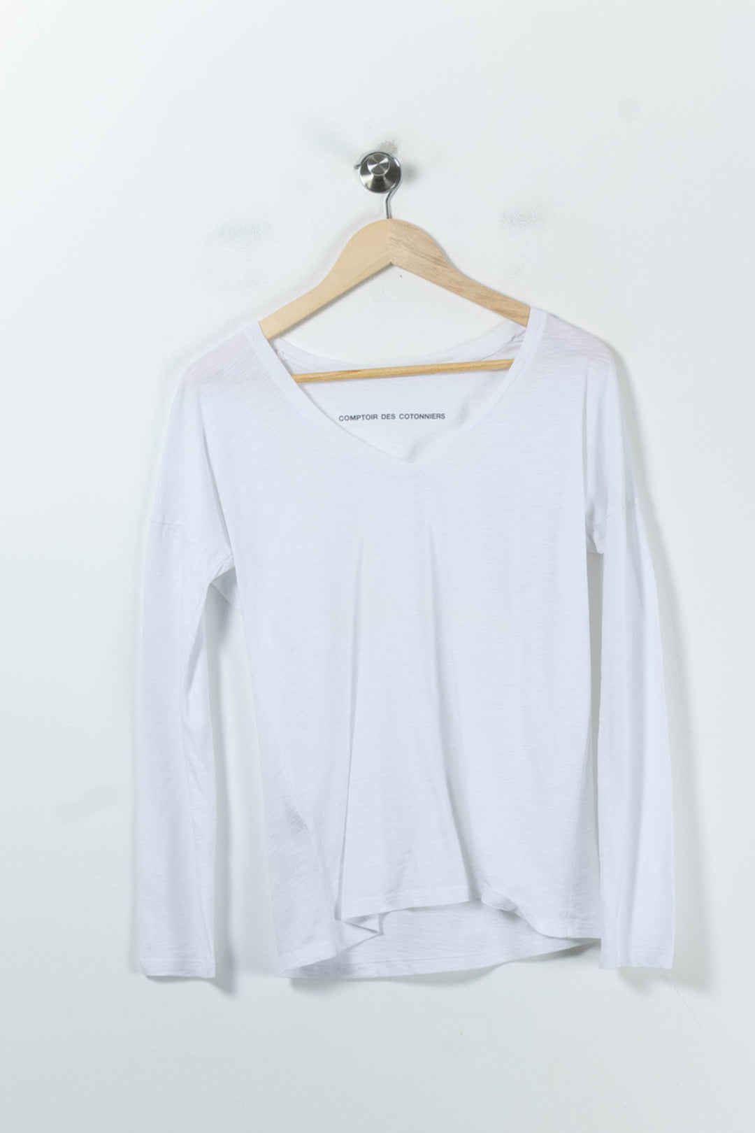 Tee-shirt Manches Longues Blanc - Taille M/38 de la marque Comptoir des Cotonniers | PARAD27953 - Vendu par Paradigme - Image 2