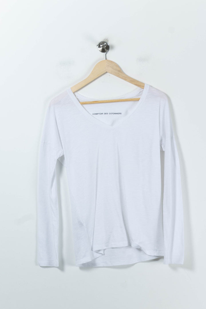 Tee-shirt Manches Longues Blanc - Taille M/38 de la marque Comptoir des Cotonniers | PARAD27953 - Vendu par Paradigme - Image 2