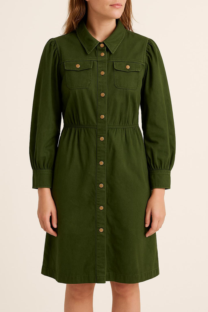 Robe Chemise Verte - Taille L/40 de la marque Essentiel Antwerp | PARAD27964 - Vendu par Paradigme - Image 1