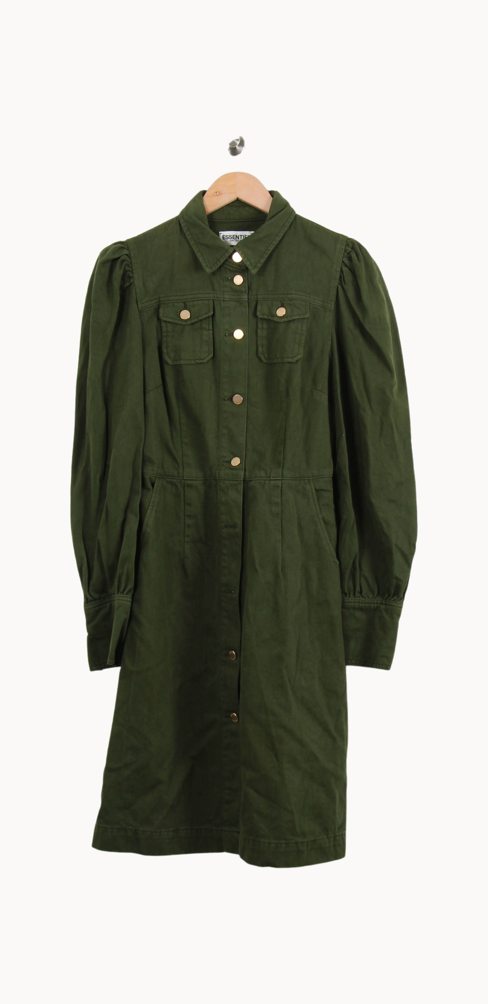 Robe Chemise Verte - Taille L/40 de la marque Essentiel Antwerp | PARAD27964 - Vendu par Paradigme - Image 2