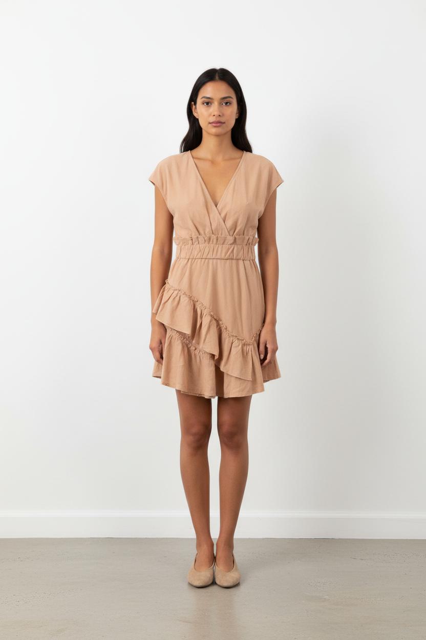 Robe beige - Taille XS/34