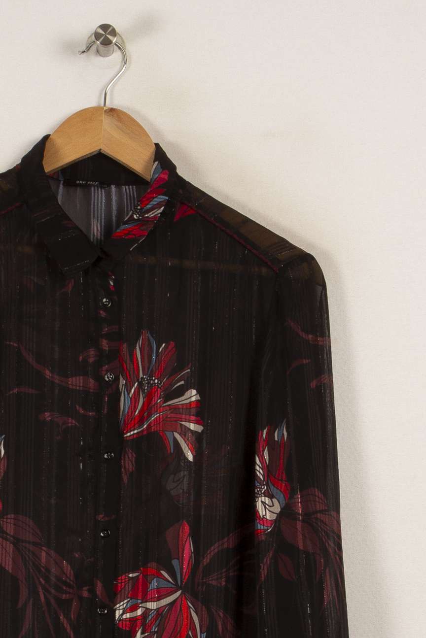 Chemise noire à motifs de la marque One Step | PARAD27980 - Vendu par Paradigme - Image 2