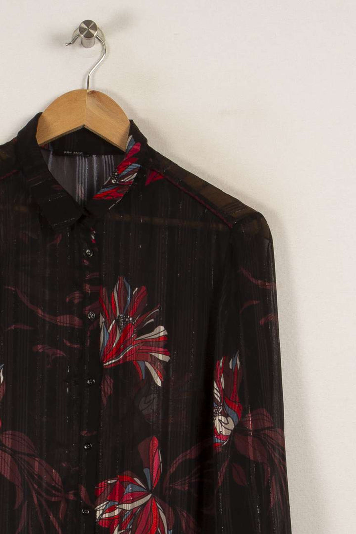 Chemise noire à motifs de la marque One Step | PARAD27980 - Vendu par Paradigme - Image 2