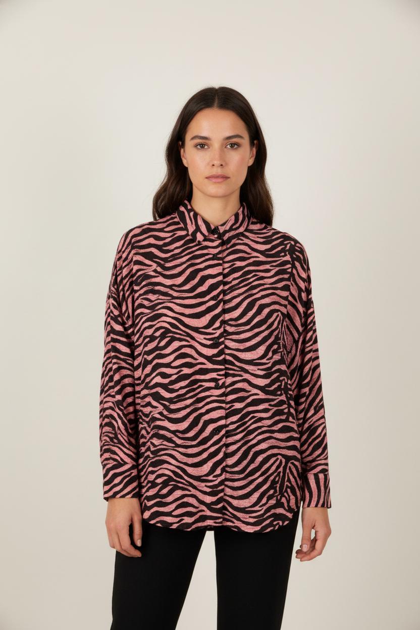 Chemise Rose et Noir - Taille S/36