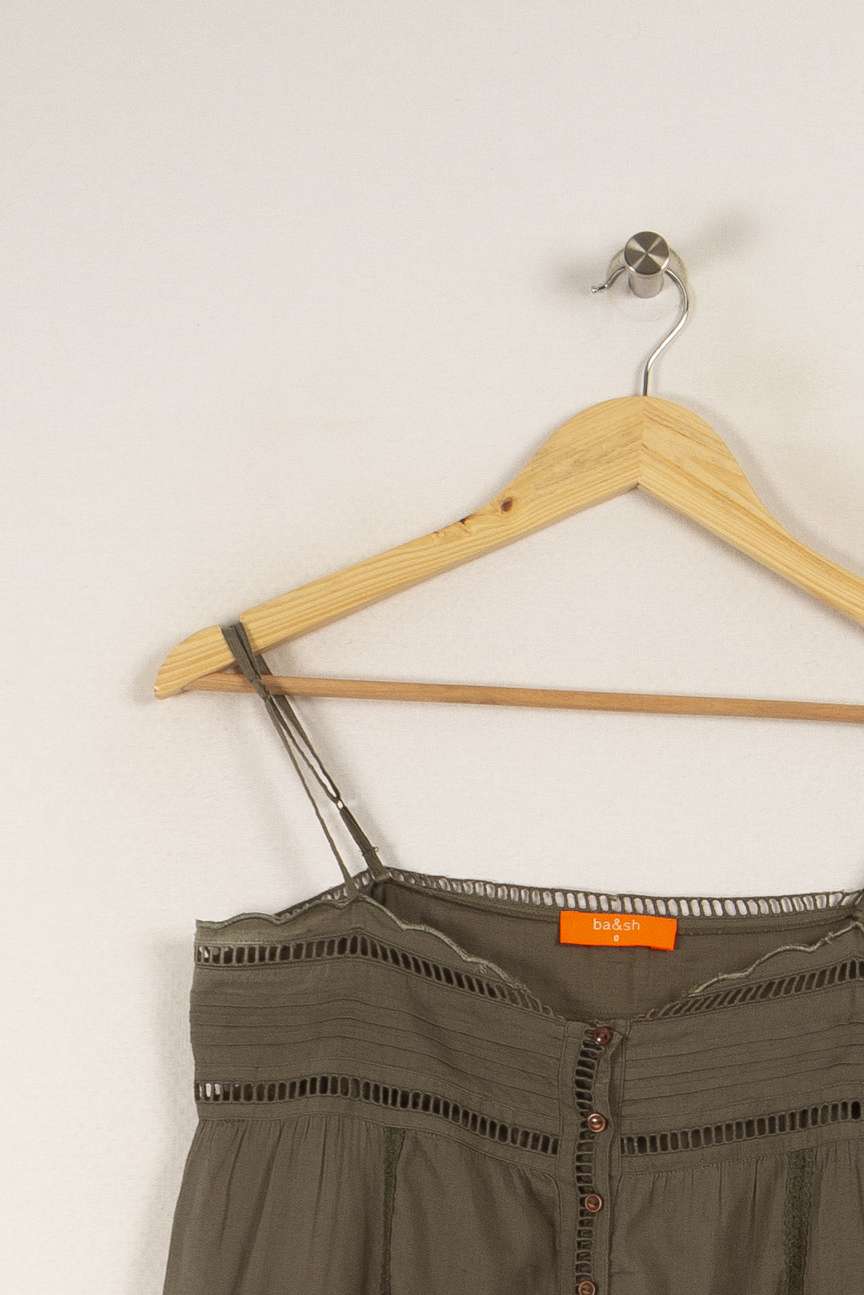 Blouse kaki vert de la marque ba&sh | PARAD28024 - Vendu par Paradigme - Image 2