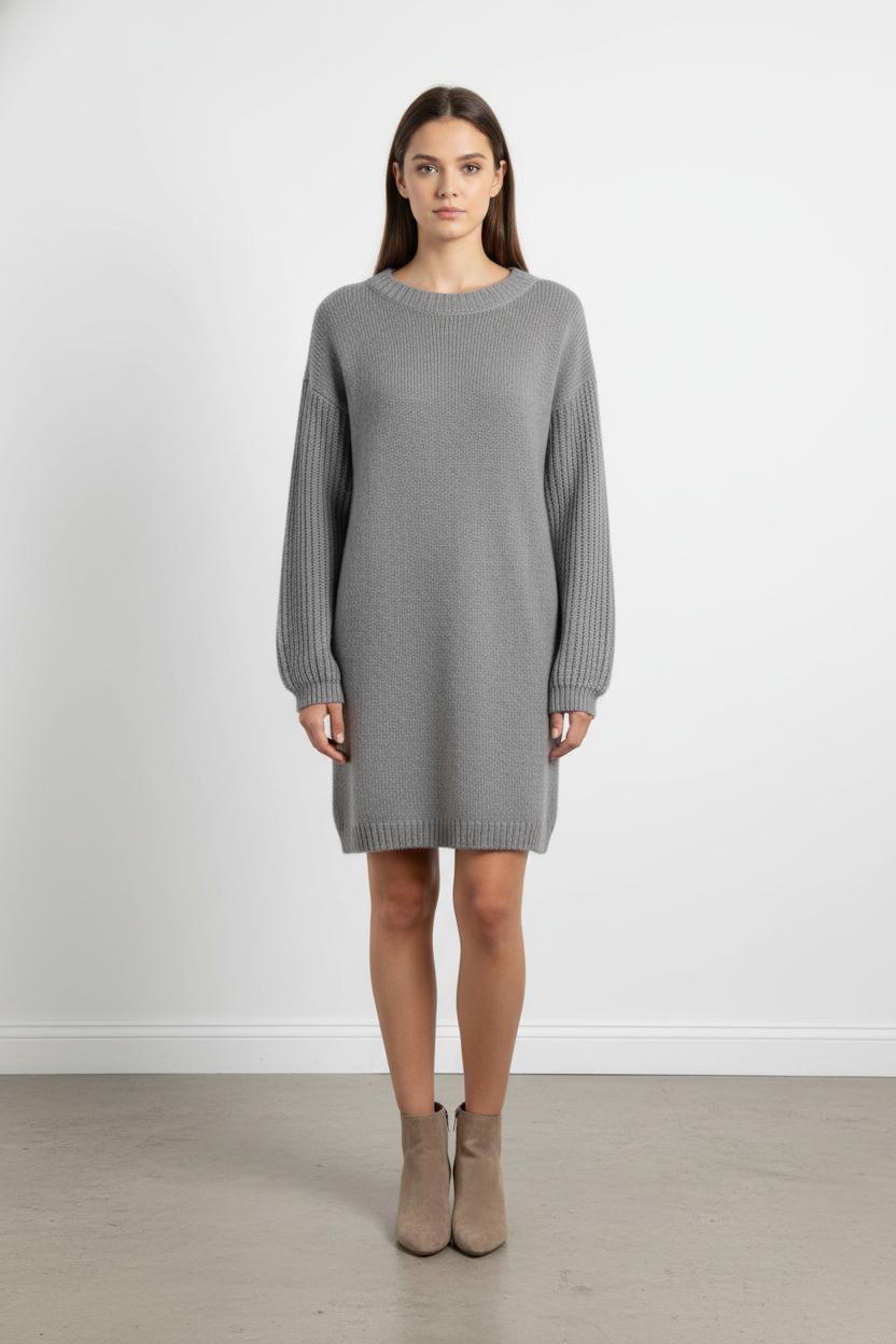Robe Pull Grise - Taille M/38 de la marque IKKS | PARAD28034 - Vendu par Paradigme - Image 1